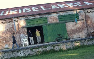La estación del ferrocarril en Uribelarrea, ahora un museo...