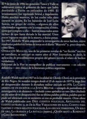 "Rodolfo Walsh, reconstrucción de un hombre," esta noche en canal Encuentro de Buenos Aires